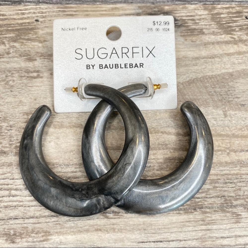 Sugarfix By Baublebar Marbled Resin Hoop Earrings